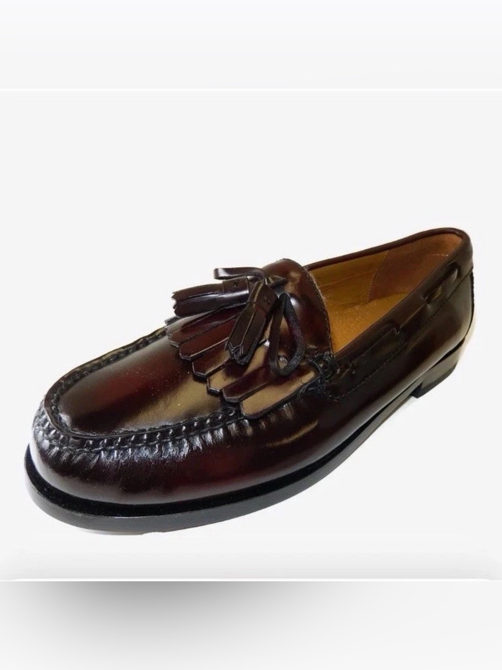 Cole Haan Pinch Tassel Loafers Leather Mens Sz 9.5 EEE Burgundy